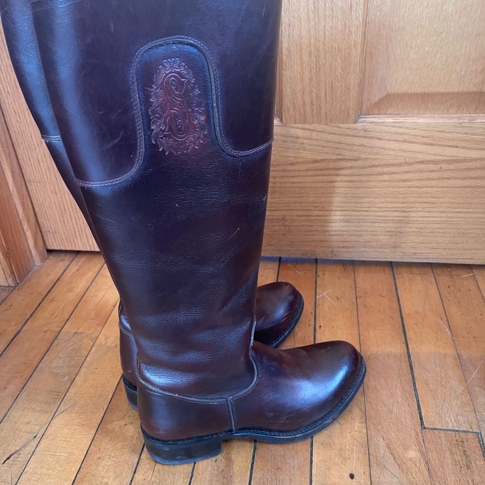 Sonora tall brown leather riding boots size 6.5 - Picture 2 of 7